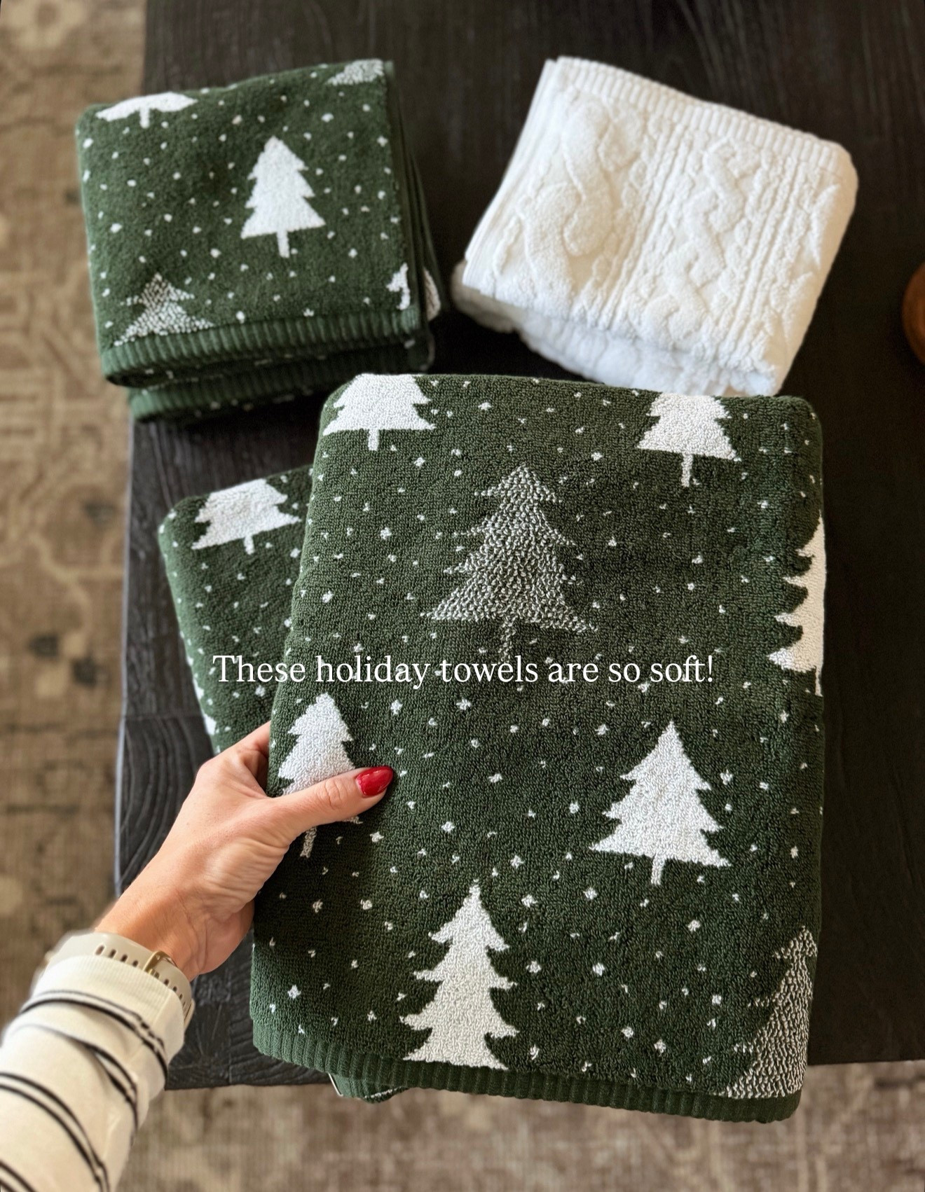 These Walmart holiday bath towels are so pretty and soft! Very plush too! Also available in a pretty plaid  

#LTKHome #LTKFindsUnder50 #LTKHoliday