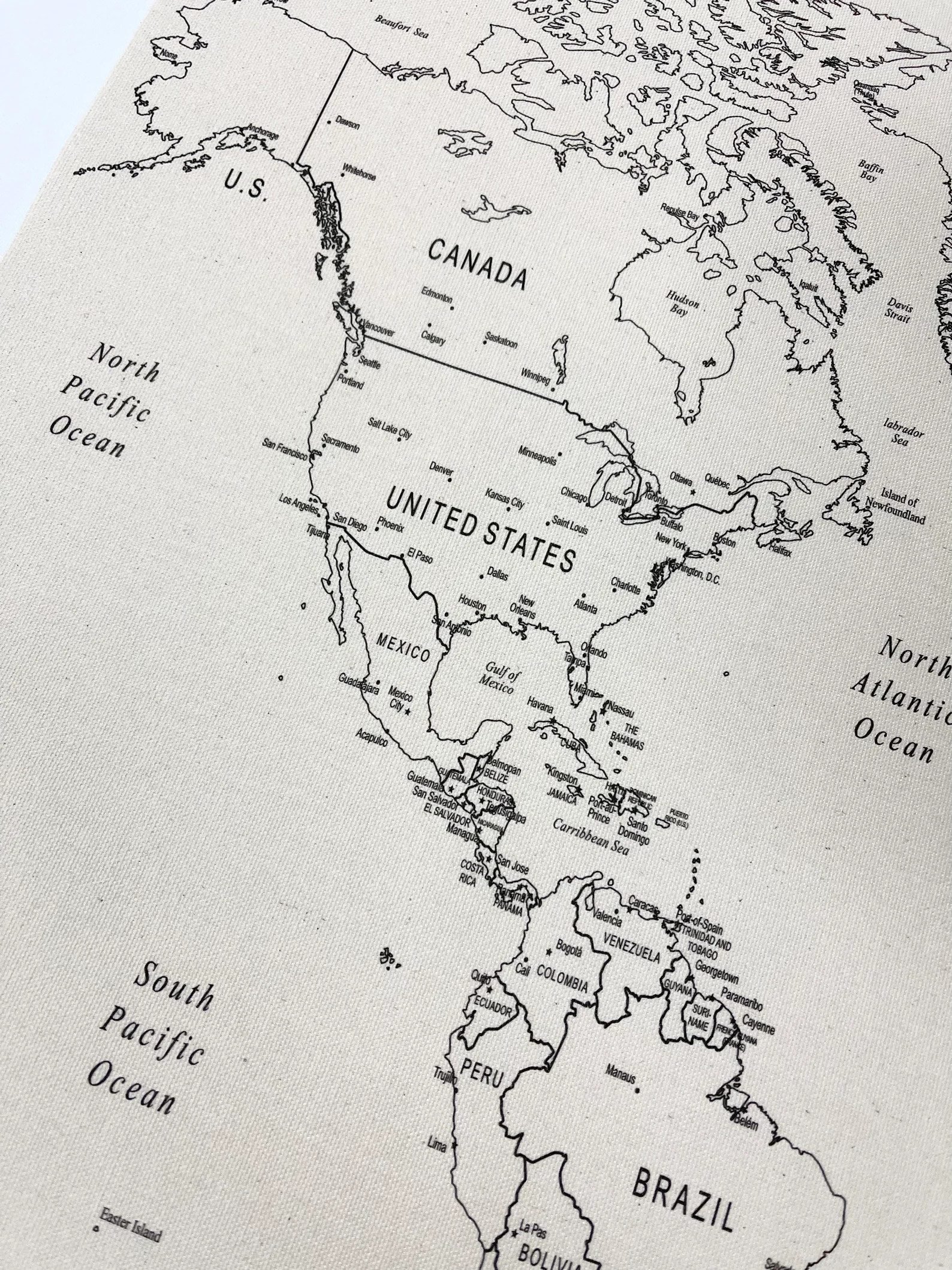 Black and White World Map Canvas Tapestry: Travel Decor Wall Hanging - Etsy | Etsy (US)