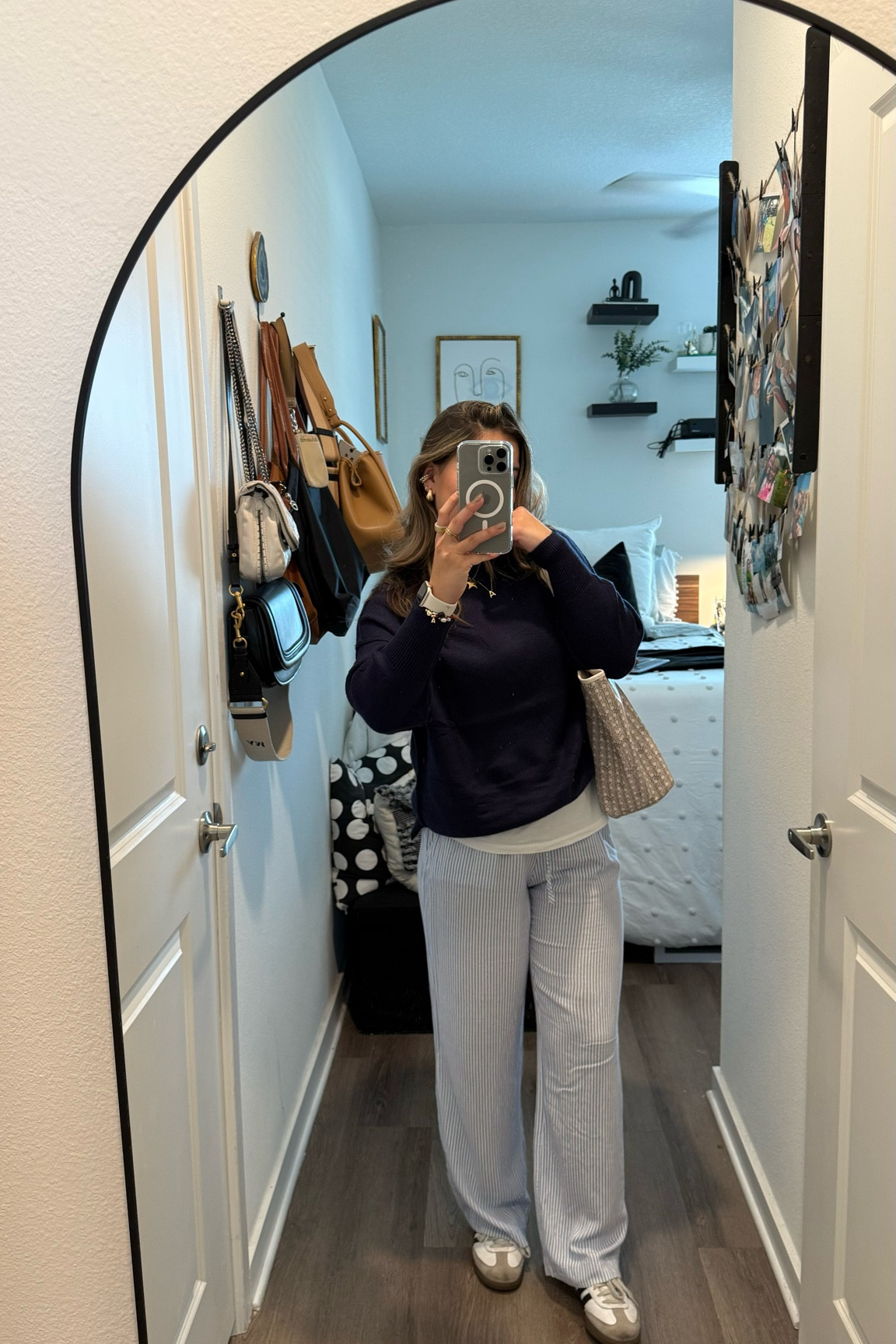 Comfy outfit for class🎧🧿 

flowy pants, striped pants, outfit for class, college student, errands run, comfy outfit, cute outfit, florida, sweater, pull on pants, university student, everyday outfit 

#LTKMostLoved #LTKSeasonal #LTKFindsUnder50