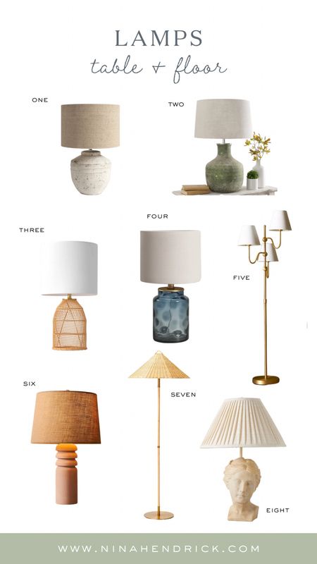 Here’s a collection of lamps to incorporate your personal style into your home! 

#LTKhome