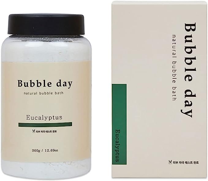 Bubble Day - Premium Bubble Bath with Natural Salt, Eucalyptus Relaxation & Relief, 12.69 oz (Euc... | Amazon (US)