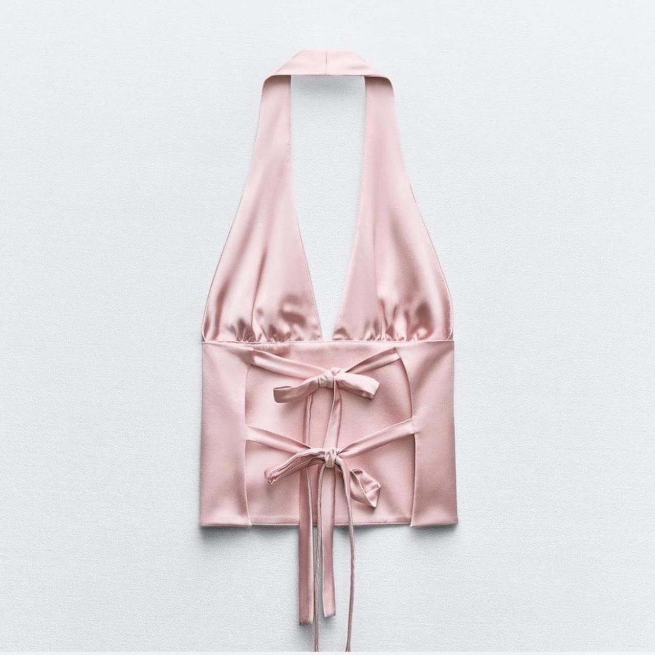 Zara Women's Tank top - Pink - XS | Depop US