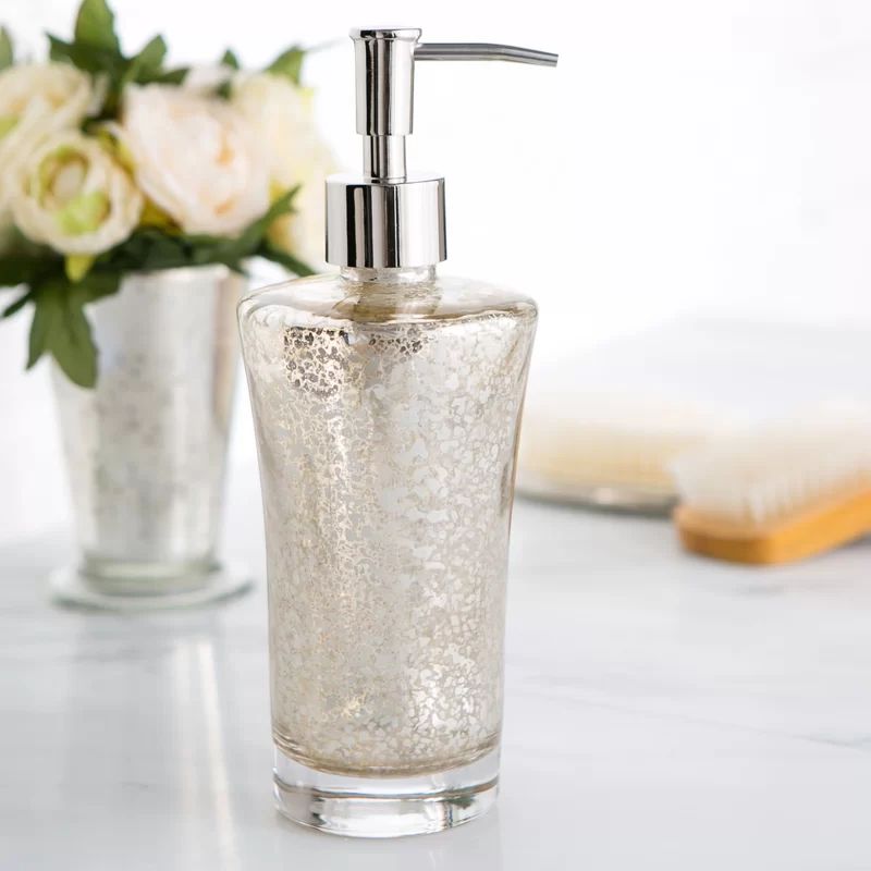 Mercury Glass Vanity Lotion Dispenser | Wayfair North America