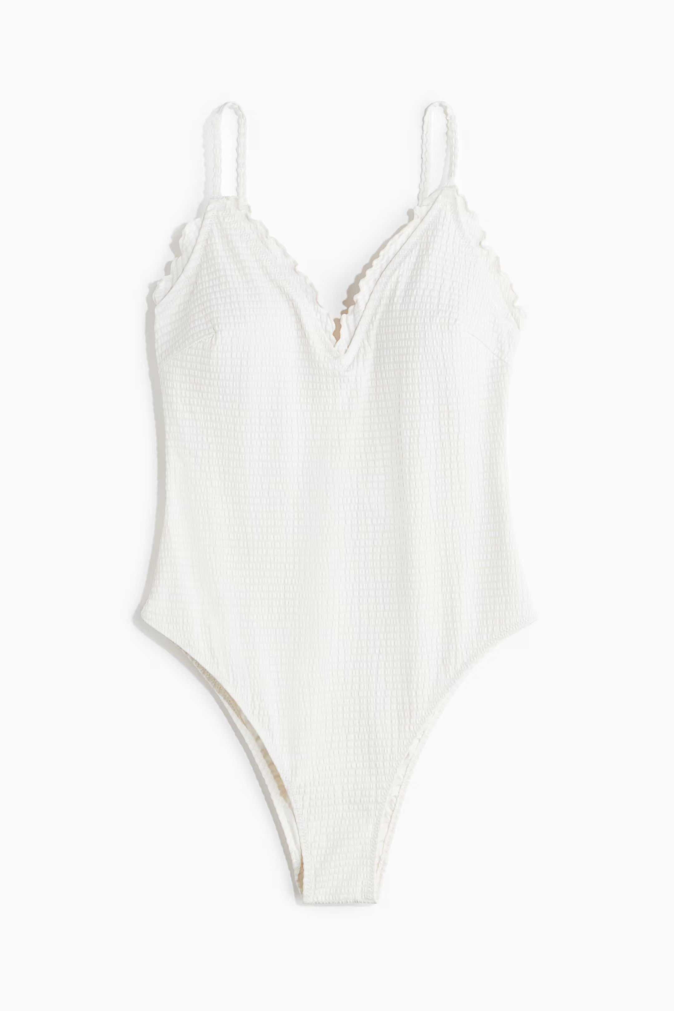 Ruffle-Trimmed Padded-Cup Swimsuit | H&M (US + CA)