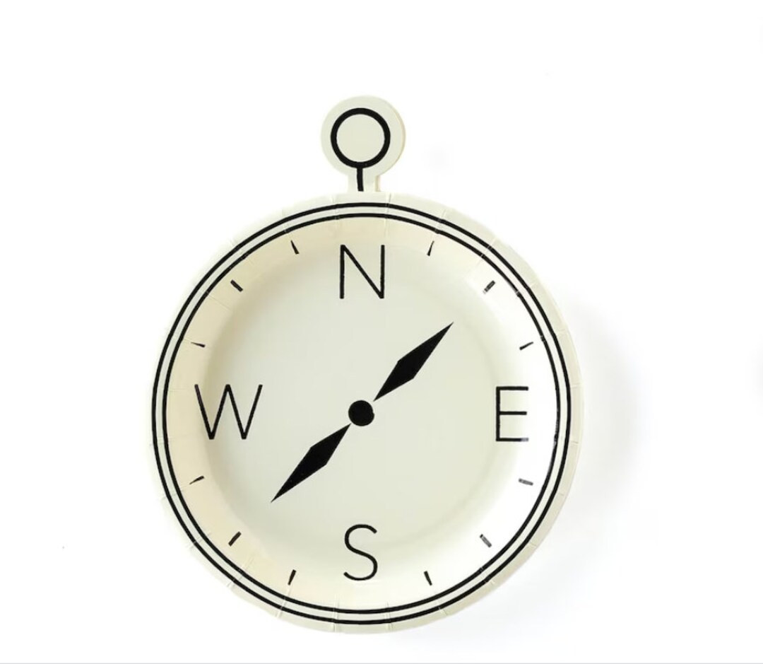 Compass Plates , Adventure Baby Shower ,camping Birthday , Woodland Baby Shower , Theme Party , 8... | Etsy (US)