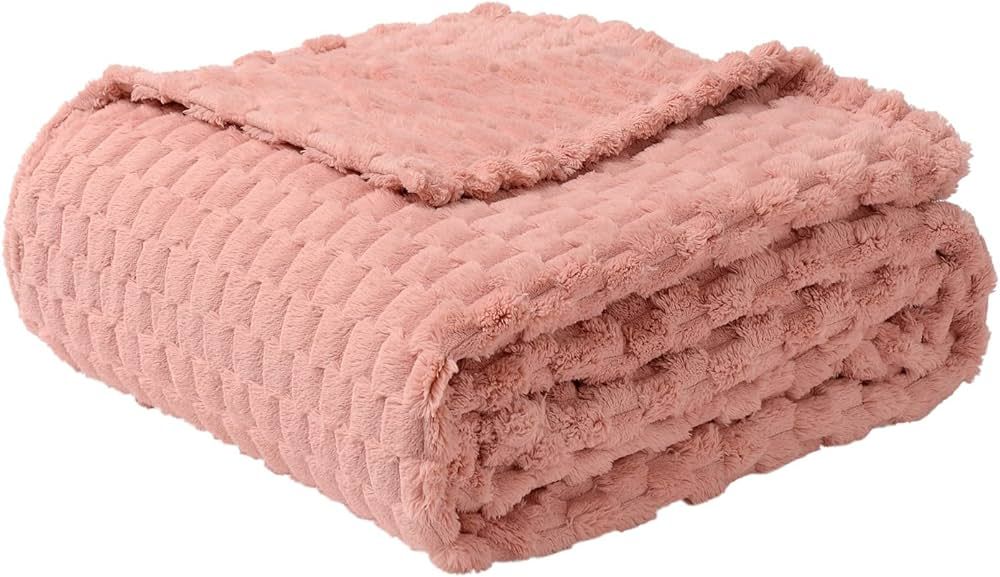 FY FIBER HOUSE Fleece Throw Blanket for Couch 300GMS Super Soft Plush Fuzzy Blankets Lap Blanket ... | Amazon (US)