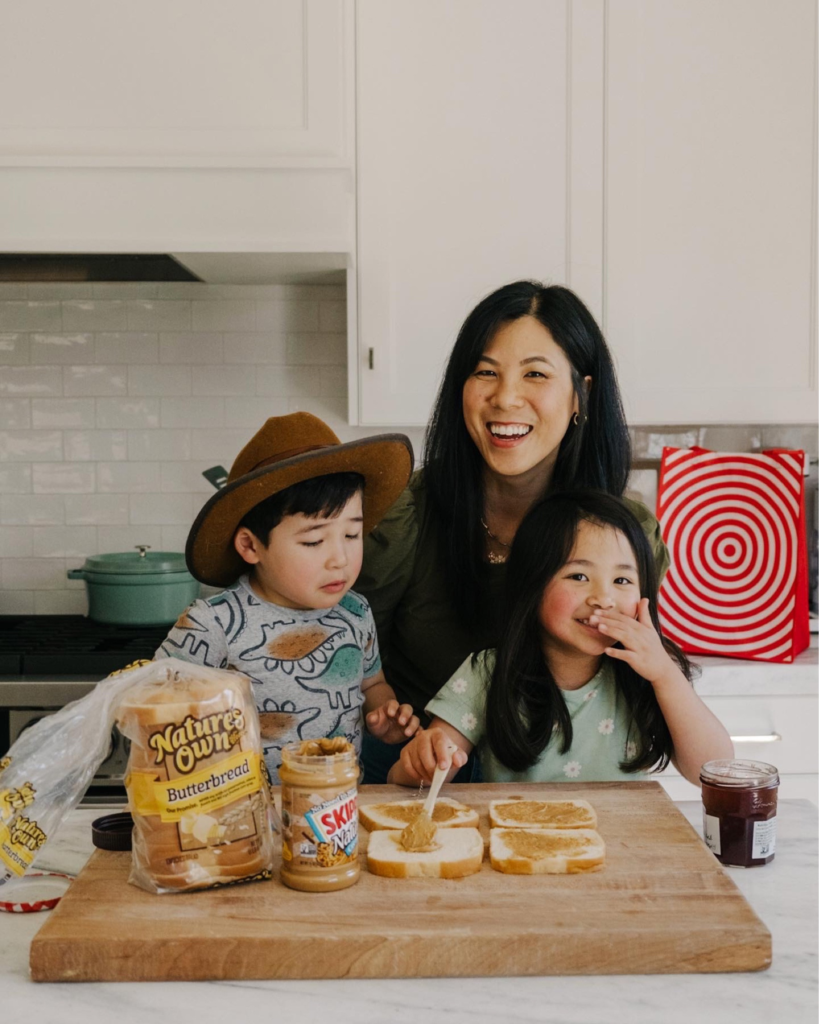 We’re in the full swing of being back in school with a busy schedule. #ad Once I pick up the kids, we get home, change, grab a snack, and it’s off to their after school activities. I feel like I’m always 
juggling so many things, so I stick to our tried and true PB&J combo with @naturesownbread and 
@skippybrand I got from @target so everyone is happy. Plus it’s simple enough for Sisi to make! These are the little things that make my life could run smoooothly. #Target #TargetPartner