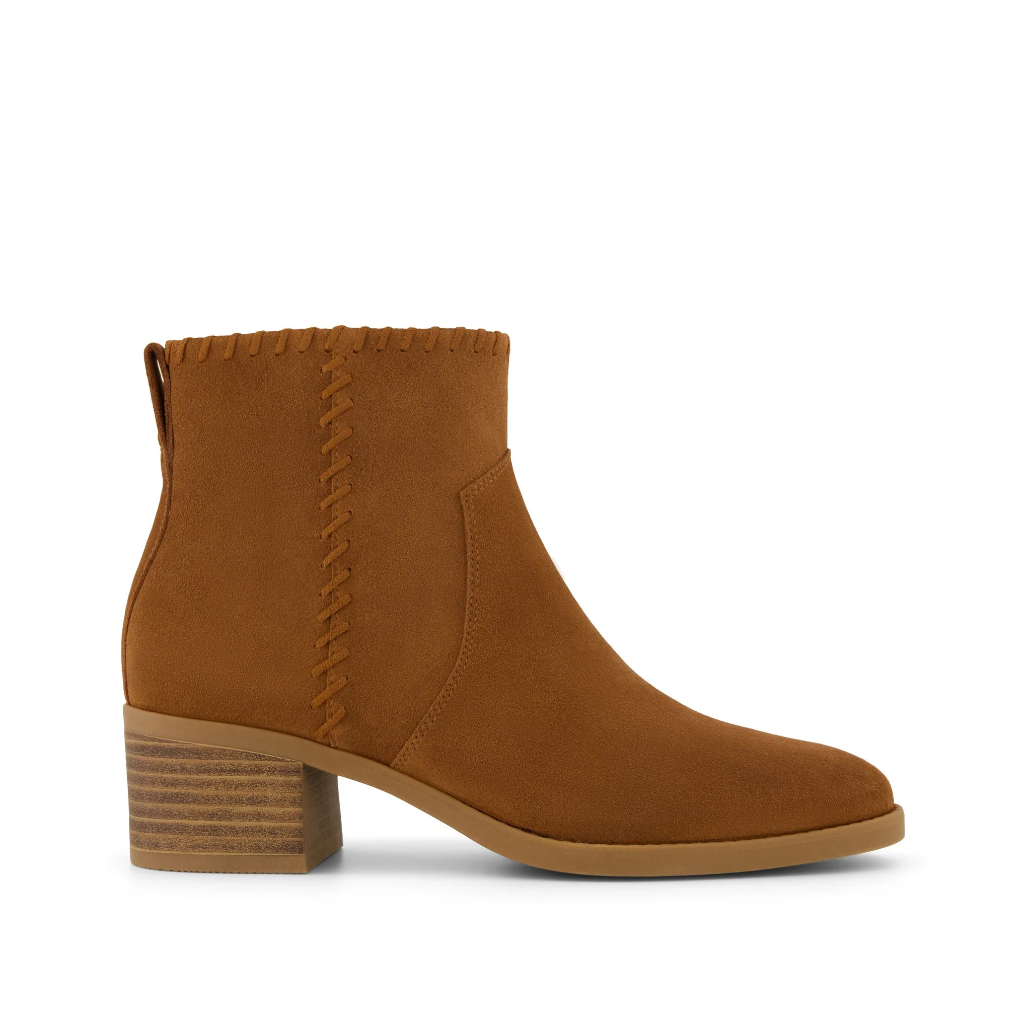 Womens Delilah Heeled Boot Water Repellent Amber Brown Suede | Toms EMEA