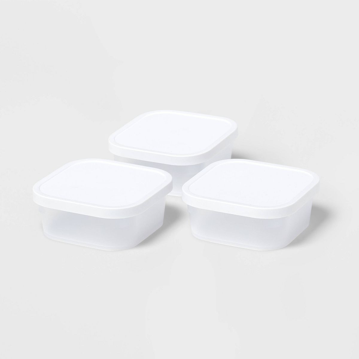 3pk Click in Place 13oz Shallow Insert Containers White and Clear - Brightroom™ | Target