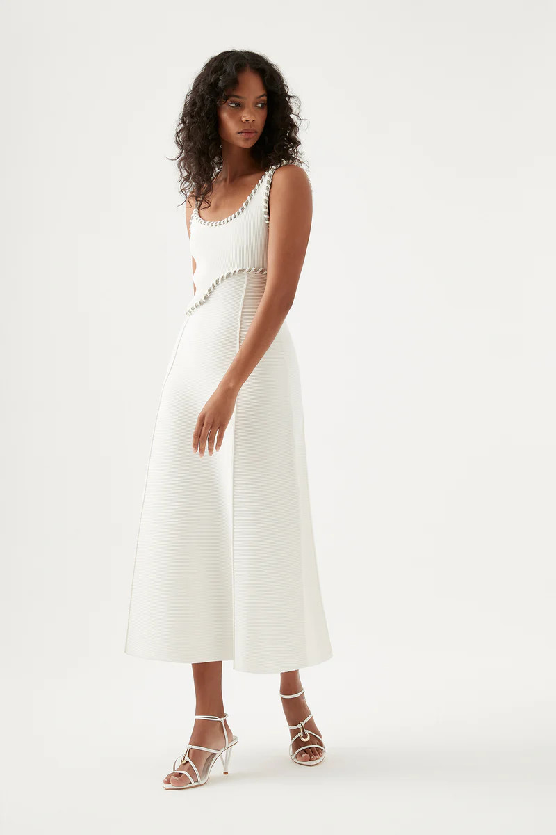 Carve Abstract Knit Midi Dress | aje. (Australia and New Zealand)