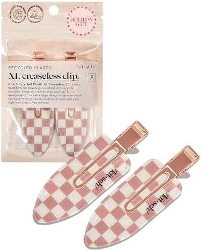Kitsch Creaseless Hair Clips for Women - No Crease, No Bend Hair Clips for Styling, Bangs, Makeup... | Amazon (US)