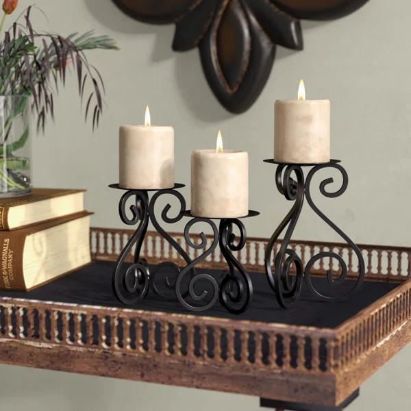 3 Piece Small Iron Candlestick Set | Wayfair North America