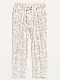 Mid-Rise Cozy Micro Performance Fleece Plus-Size Leopard-Print Pajama Pants | Old Navy (US)