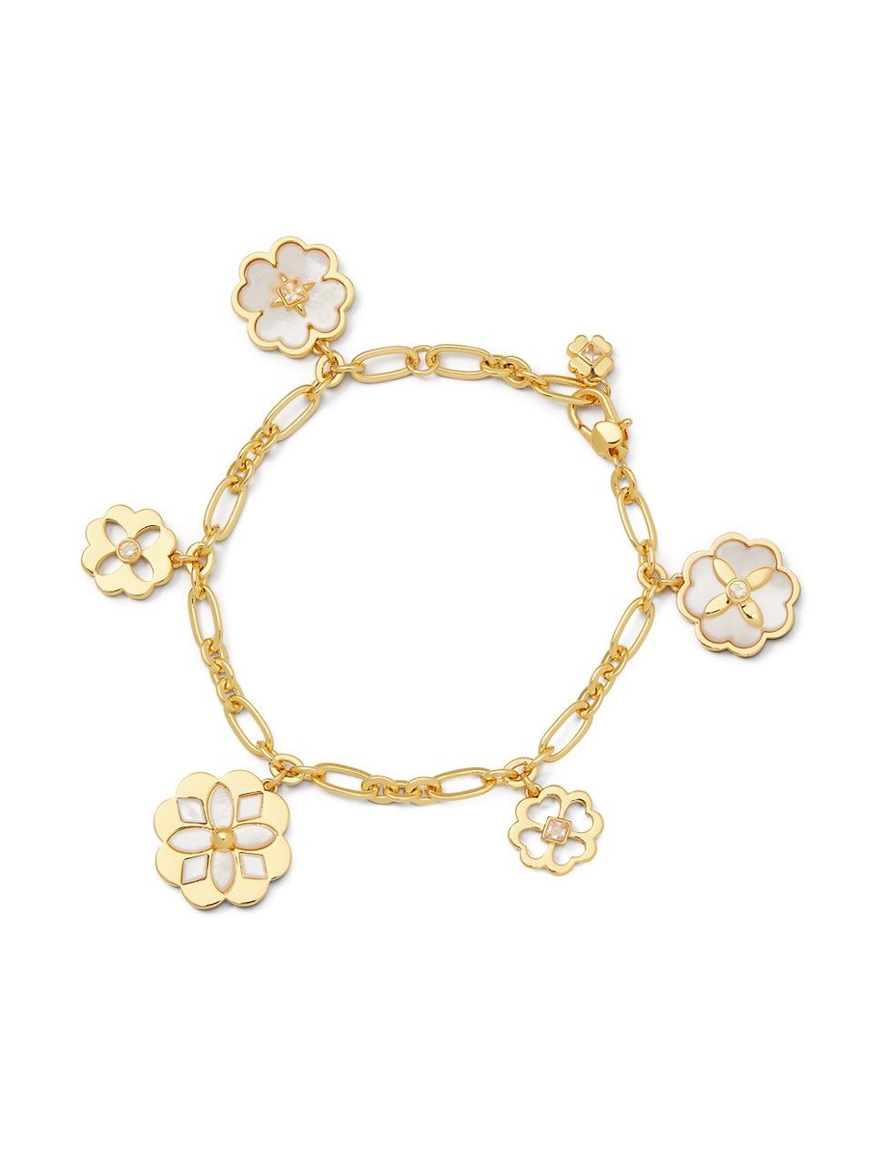 Heritage Bloom Goldtone & Mother-Of-Pearl Charm Bracelet | Saks Fifth Avenue