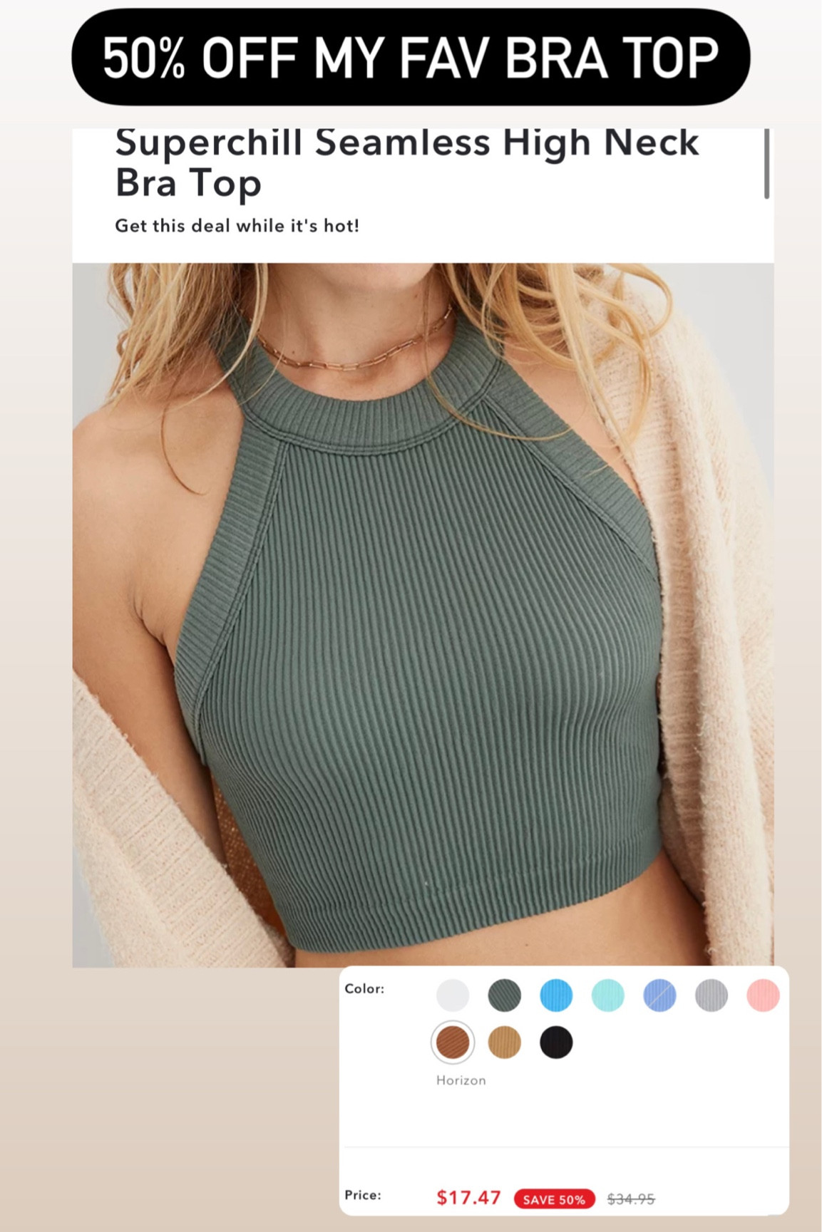 50% OFF ✨ I have this in 4 colors but want more!! 🙌🏼 TTS 

#LTKsalealert #LTKSpringSale #LTKstyletip