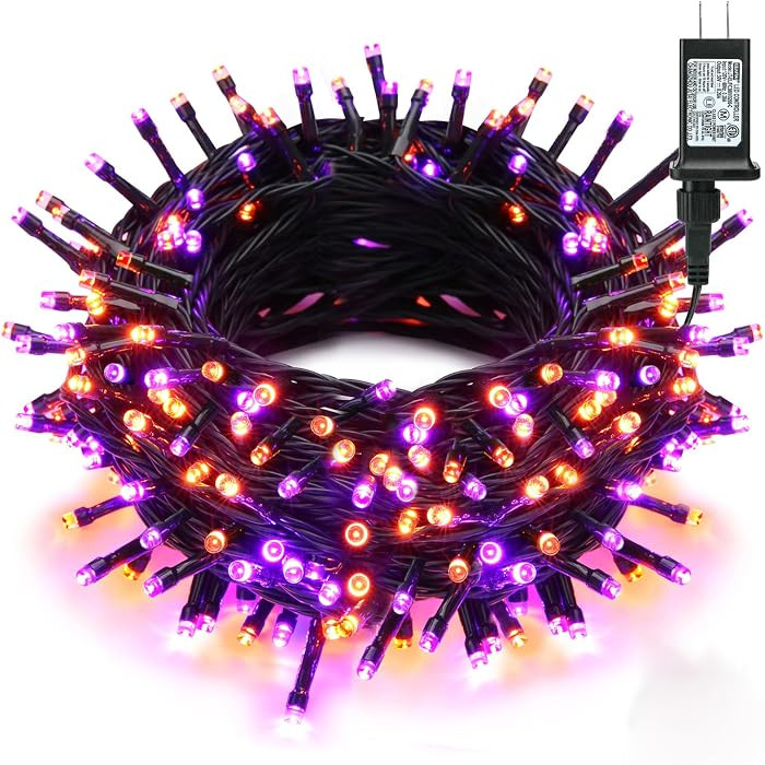 Brizled Halloween Lights Outdoor, 95.14ft 240 LED Purple & Orange Lights | Amazon (US)