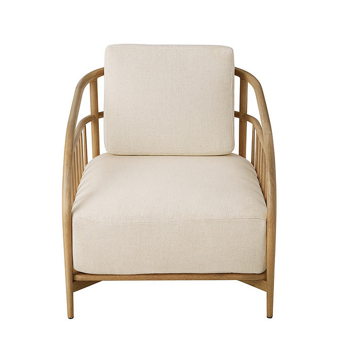Tomlin Accent Chair with Arms & Linen Cushion | Ballard Designs, Inc.