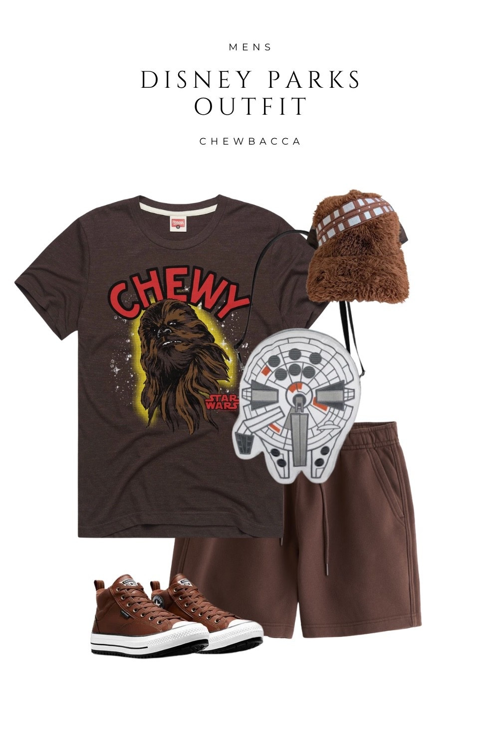 Star Wars fans, this one’s for you! This men’s Chewbacca Disney Parks outfit is perfect for a day at Galaxy’s Edge. Featuring a vintage-style Chewy tee, comfy brown shorts, and matching sneakers, it’s the ultimate casual park look. Don’t forget the fuzzy Chewbacca bag and Millennium Falcon crossbody to complete the themed outfit. Great for any Star Wars trip to Disneyland or Disney World!

#LTKSeasonal #LTKMens #LTKTravel