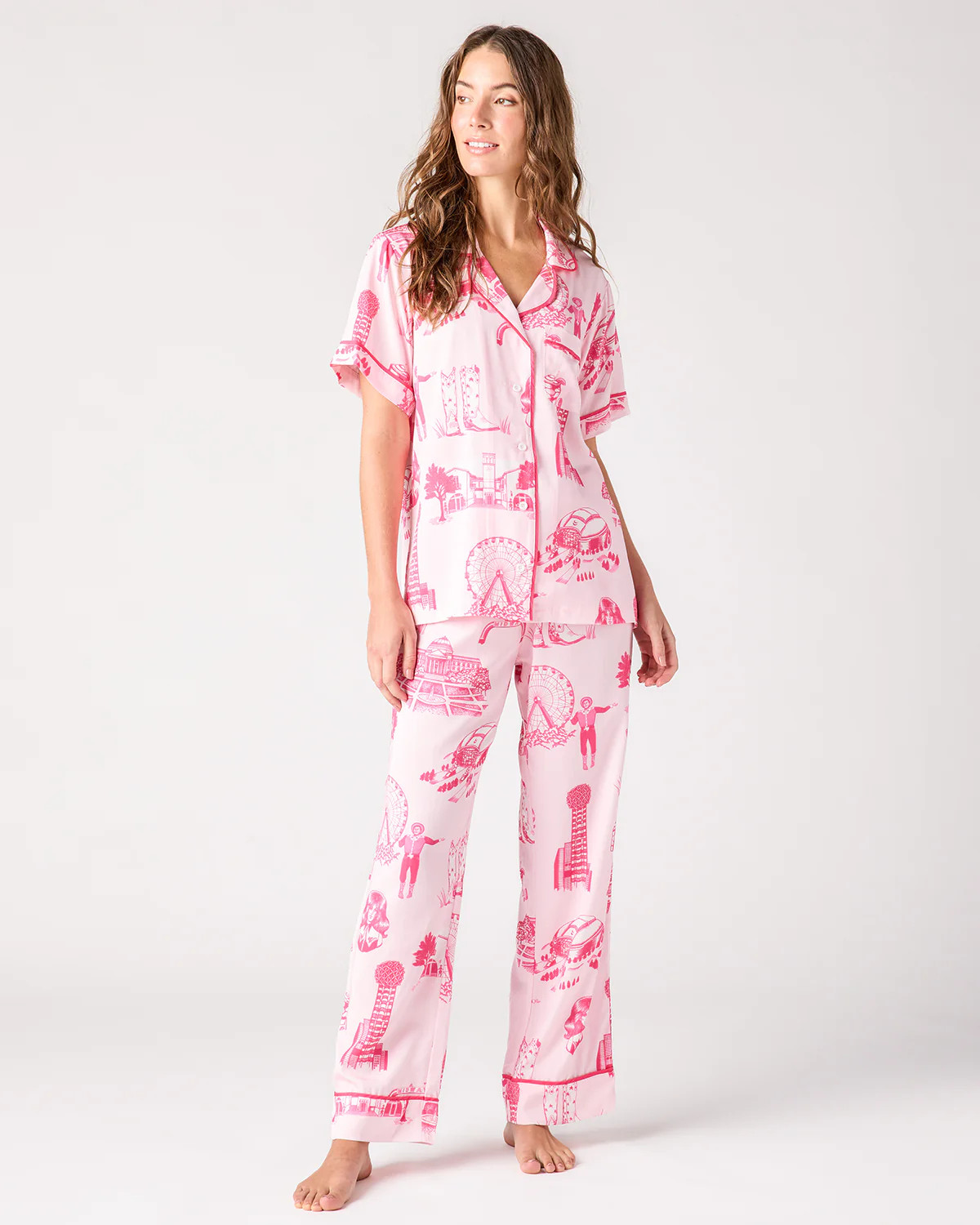 Dallas Toile Pajama Pants Set | Katie Kime Inc