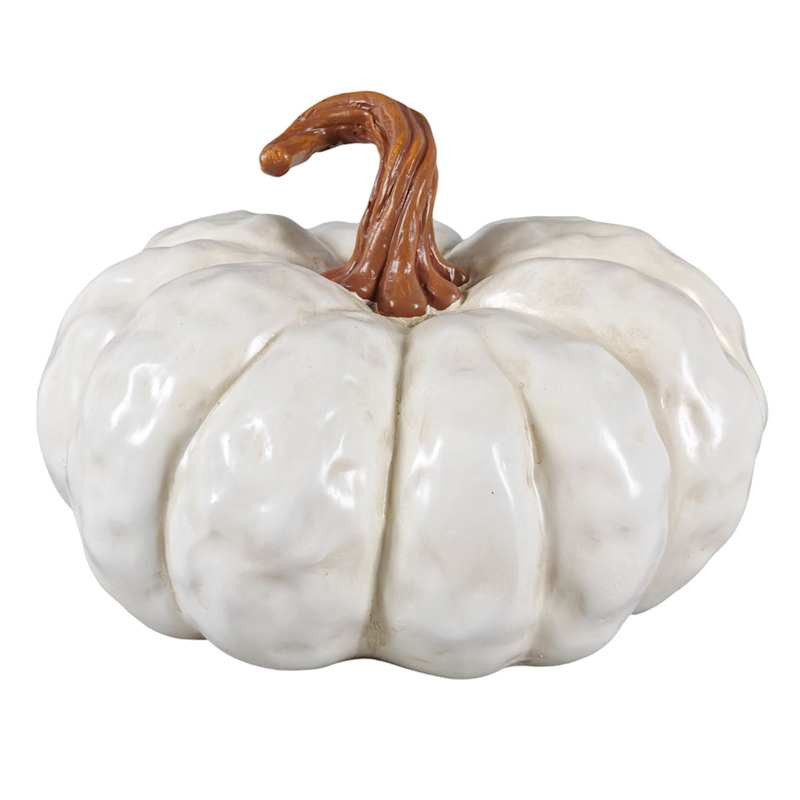 White Resin Pumpkin, 4" | At Home