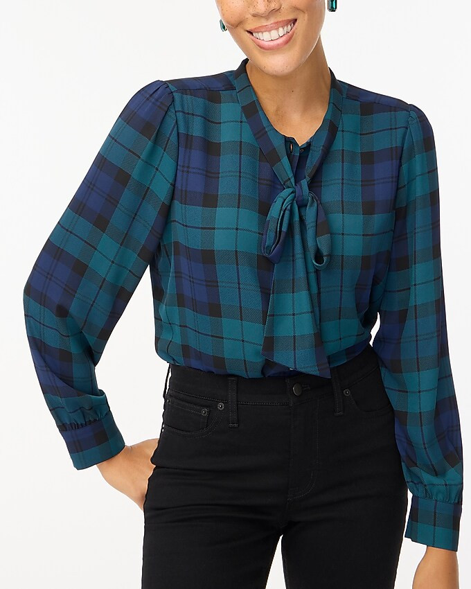 Bow tie-neck top | J.Crew Factory