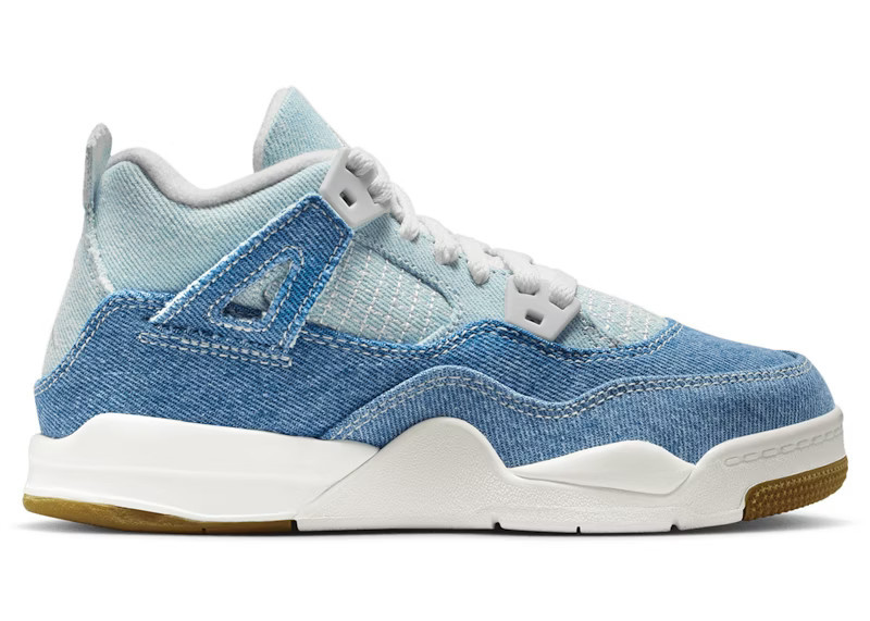 Jordan 4 Retro TEX Denim Sneakers in Sail/Gum Light Brown/Worn Blue | StockX