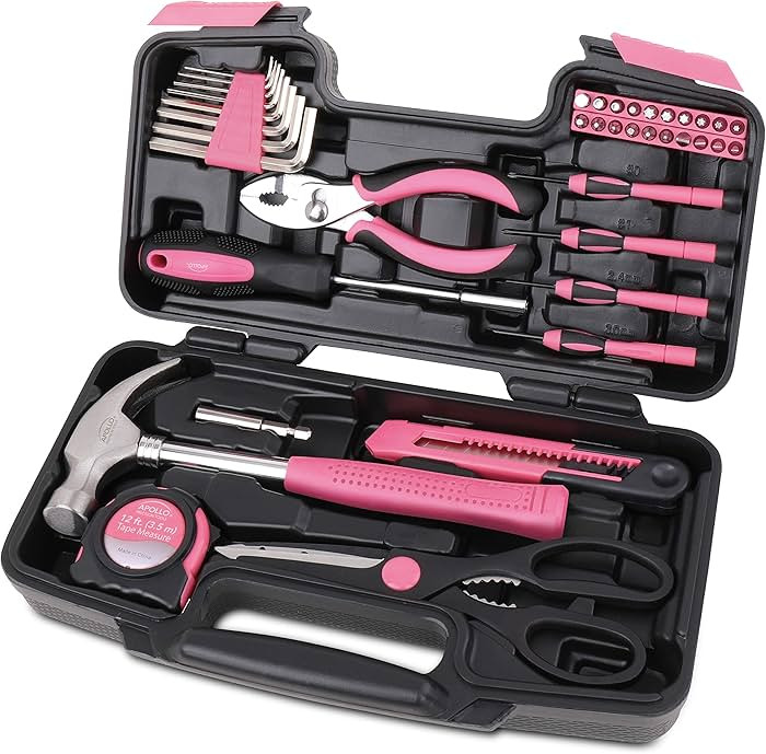 Apollo Tools Original 39 Piece General Household Tool Set in Toolbox Storage Case with Essential ... | Amazon (US)