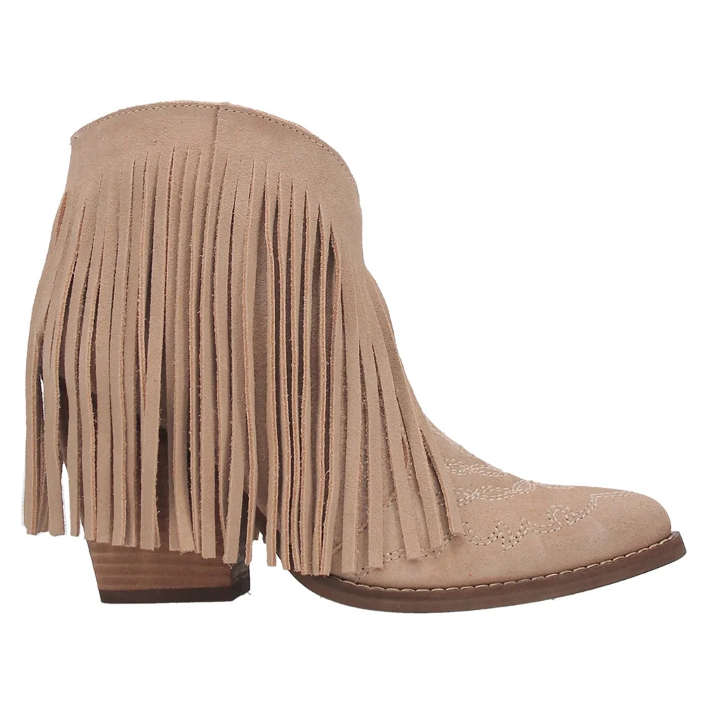 Dingo Womens Tangles Fringe Embroidered Pointed Toe Cowboy  Ankle Dress Boo - Walmart.com | Walmart (US)