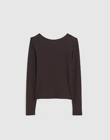 Sparkle Scoop-Back Long-Sleeve Top | Madewell