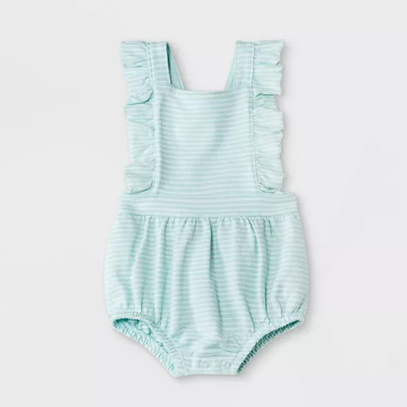 Baby Girls' Texture Knit Ruffle Romper - Cat & Jack™ … | Target