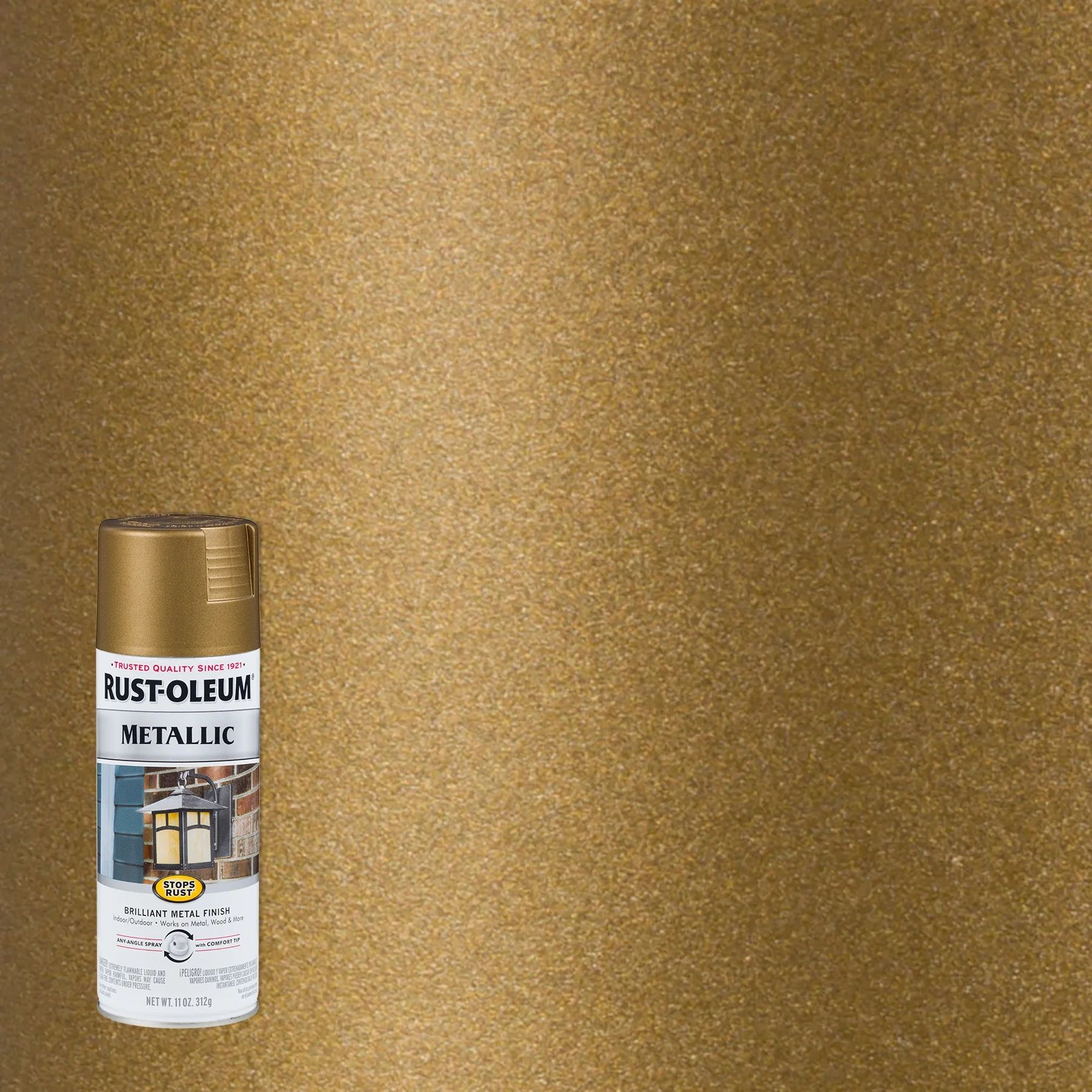 Champagne Bronze, Rust-Oleum Stops Rust Metallic Protective Enamel Spray Paint, 11 oz | Walmart (US)