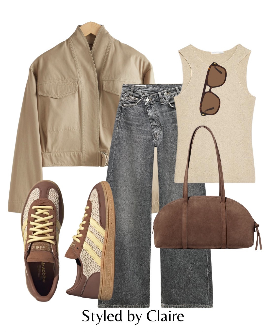 Styling the new in Adidas Spezials❤️‍🔥
Tags: cropped trench coat Zara other stories H&M raffia butter yellow sleeveless linen neutral top suede baguette bowling bag fashion spring inspo outfit ideas city break Barcelona Ibiza capsule wardrobe 

#LTKstyletip #LTKspring