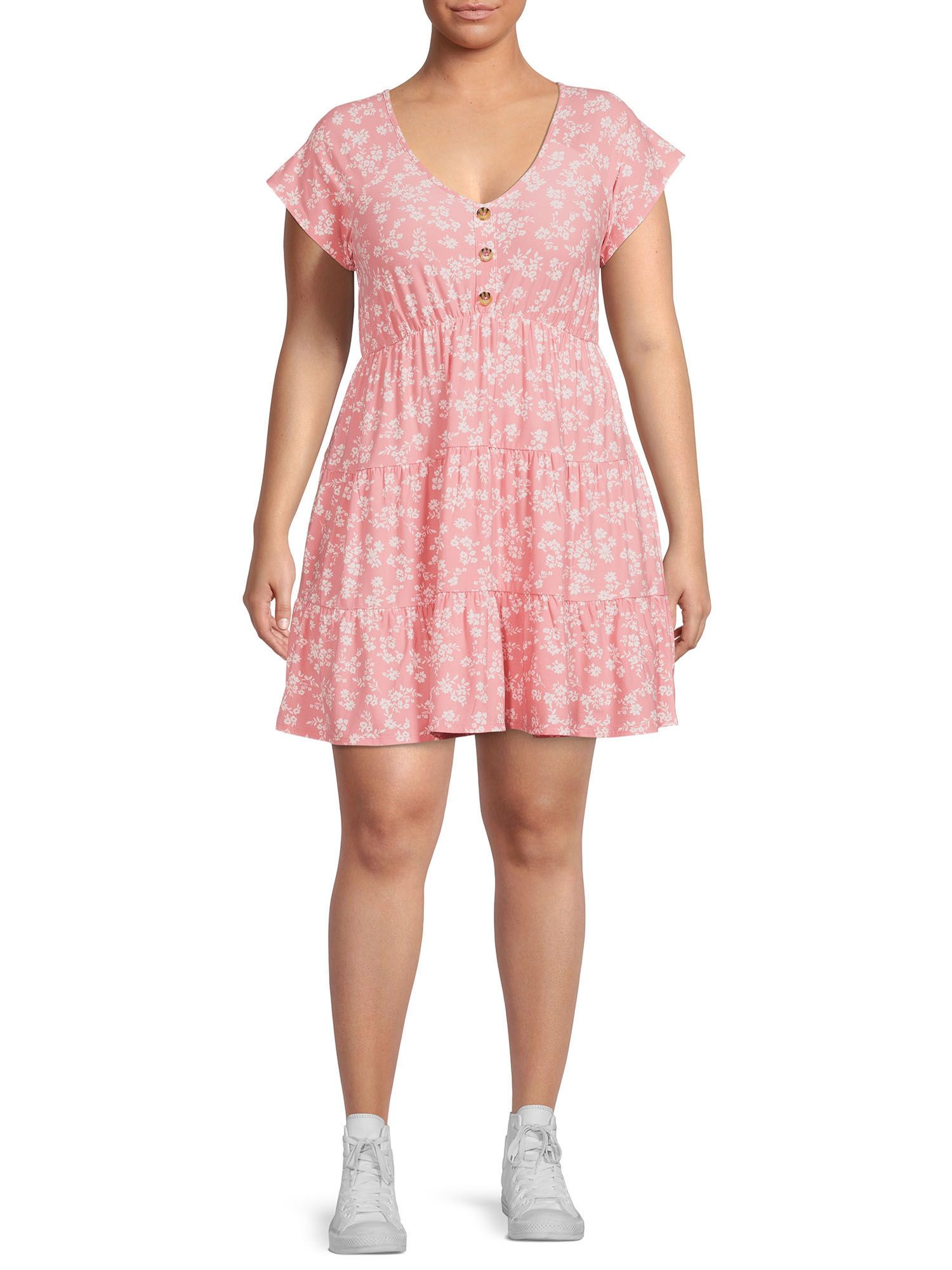 No Boundaries Juniors’ Plus Size Baby Doll Dress | Walmart (US)