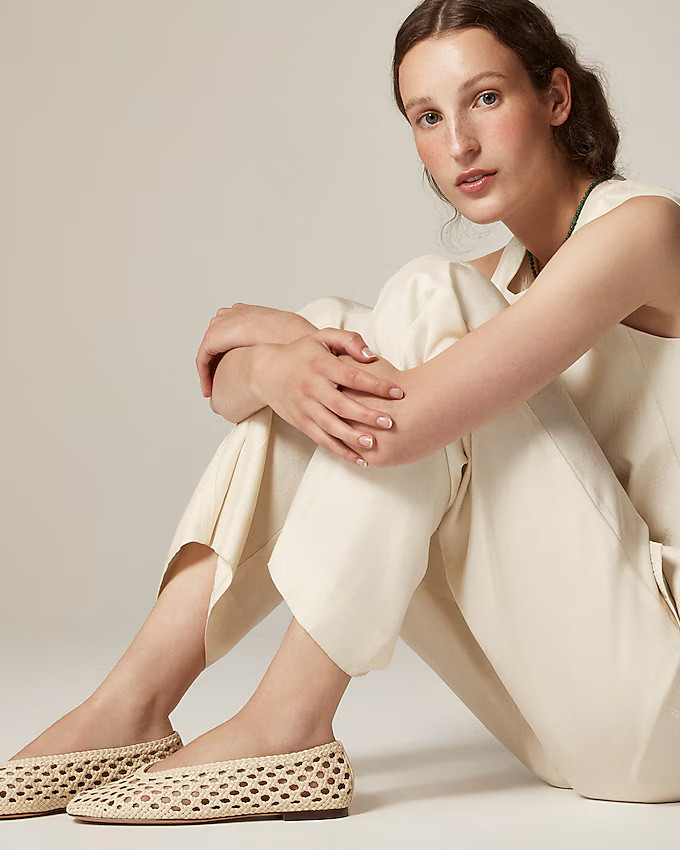 Quinn handwoven ballet flats in leather | J. Crew US