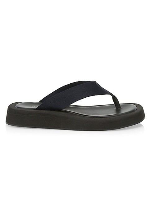 The Row Women's Ginza Thong Sandals - Navy Black - Size 36 (6) | Saks Fifth Avenue