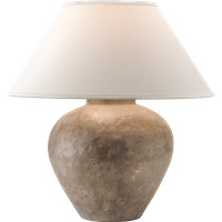 Troy Lighting Calabria 22W x 23H Table Lamp, Body Frame: Ceramic/Shade/Diffuser: in Brown by DecoratorsBest | DecoratorsBest