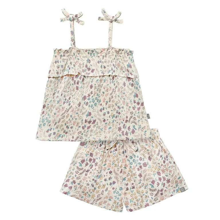 Modern Moments Toddler Girl Smocked Short Set, 2-Piece, Sizes 12M-5T | Walmart (US)