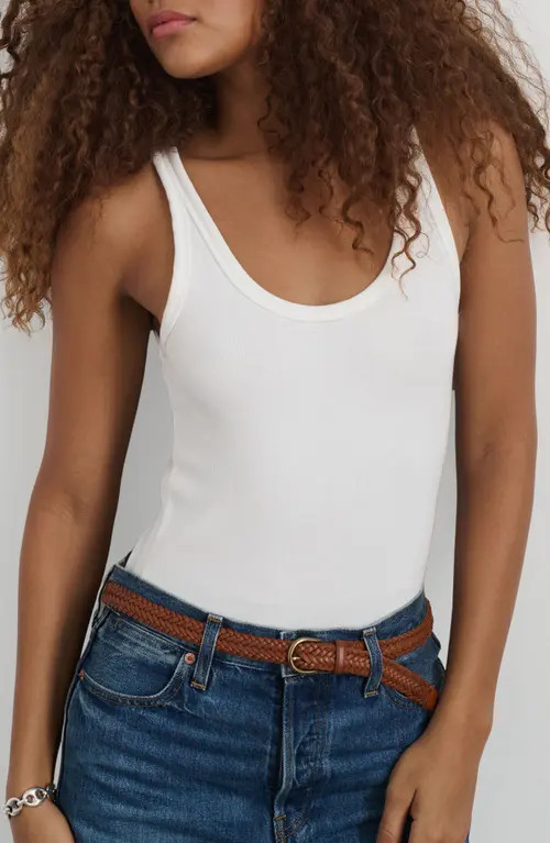 Alex Mill 365 Stretch Cotton Rib Tank in Sea Salt at Nordstrom, Size X-Small | Nordstrom