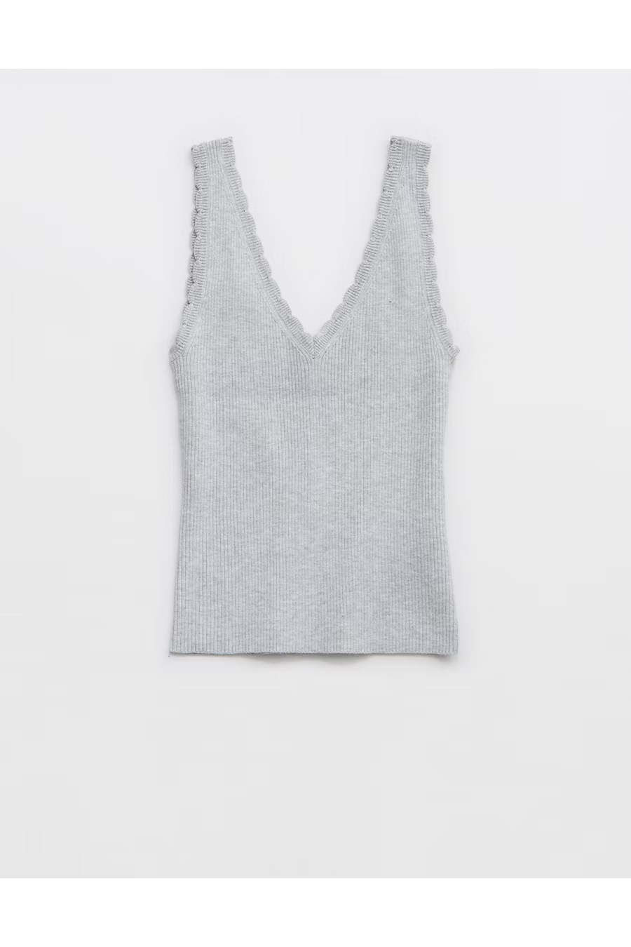 Aerie Reversible Sweater Tank Top Women's Medium Heather Gray XXS | American Eagle Outfitters (US & CA)