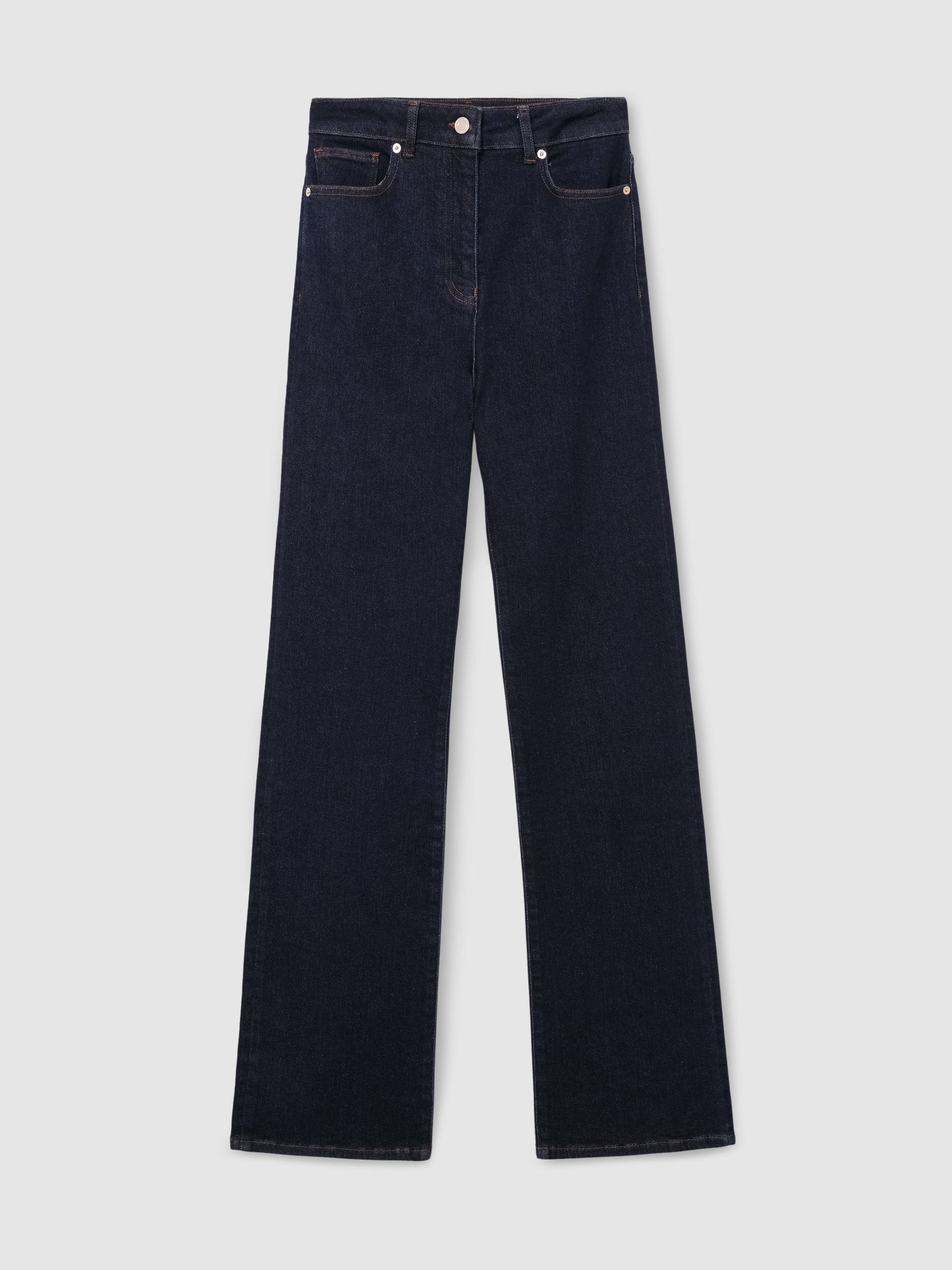 Reiss High-Rise Bootcut Jeans in Dark Blue - REISS | Reiss UK