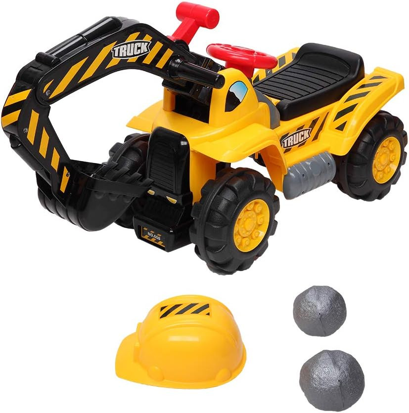 JOYMOR Children’s Excavator Toy Ride On Toy, Push and Go Construction Toy for Boys and Girls wi... | Amazon (US)