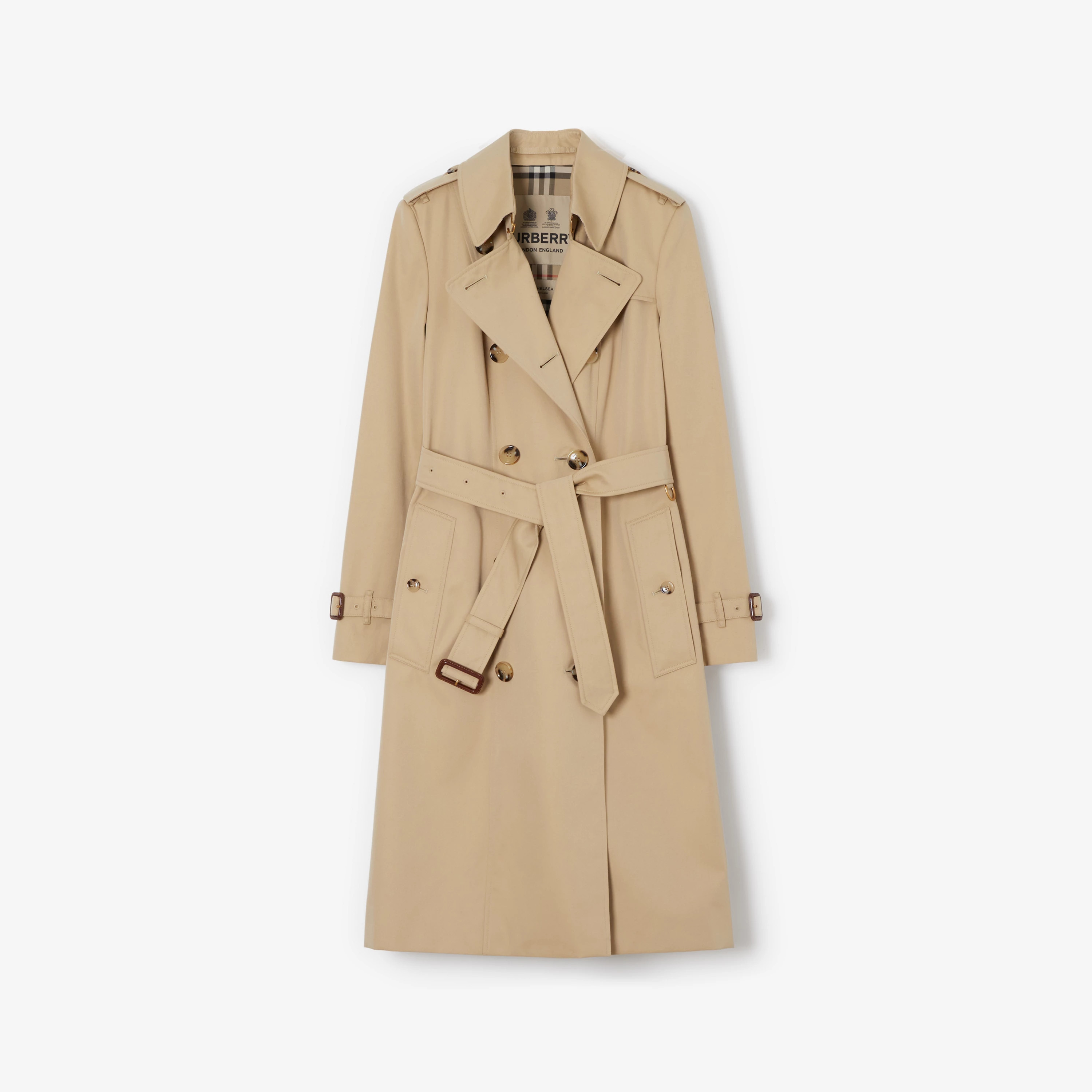 Long Chelsea Heritage Trench Coat in Honey - Women | Burberry® Official | Burberry (UK)