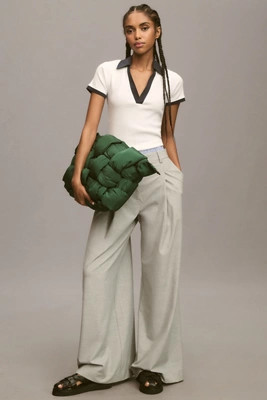 Maeve Short-Sleeve Colorblock Polo Top | Anthropologie (US)