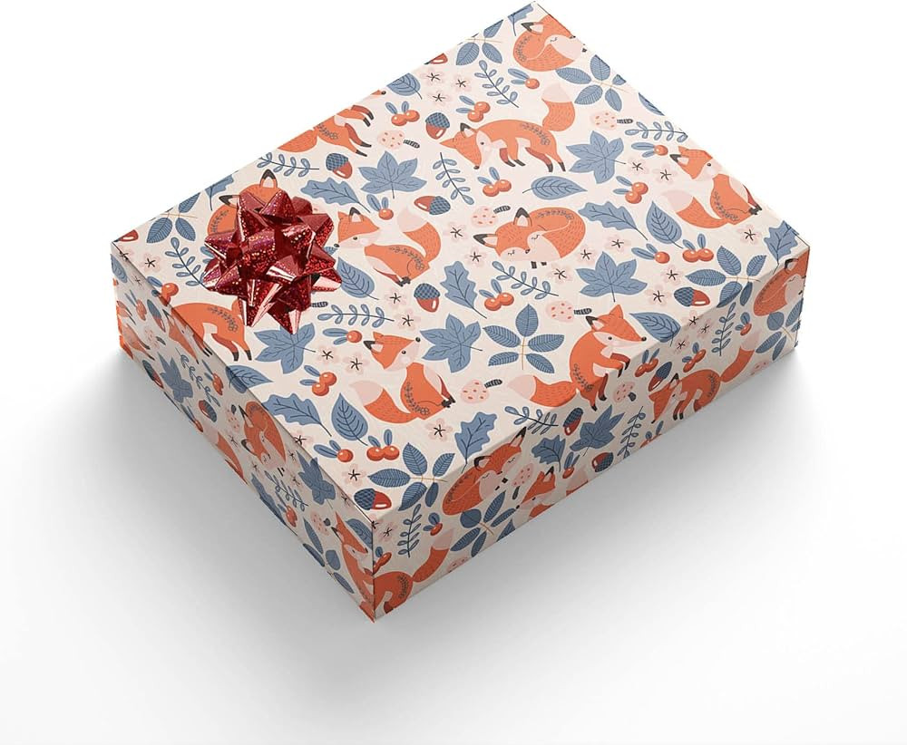 TYYMNDWP Fox Wrapping Paper for Baby Shower Christmas Birthday Valentine's Day Wedding Holiday Gi... | Amazon (US)