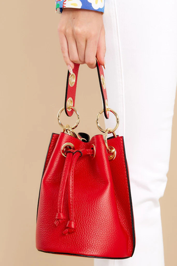 Drawn To You Red Leather Bag | Red Dress 