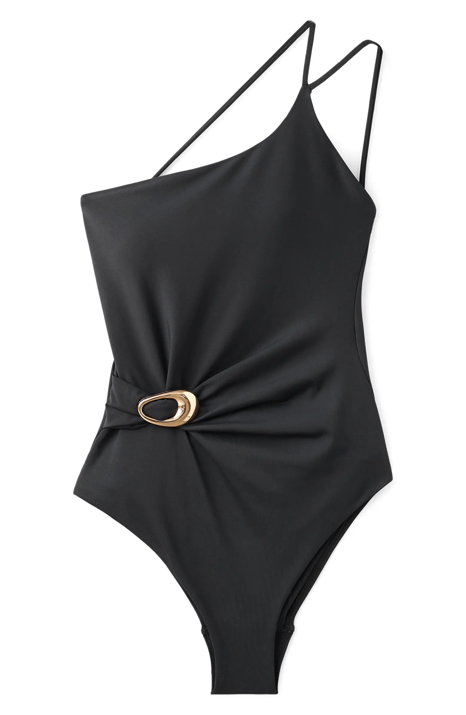 Asymmetric Open Back O-Ring One-Piece Swimsuit | Nordstrom