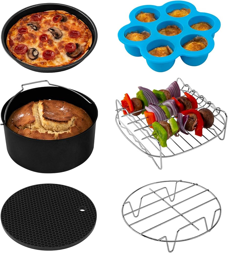 COSORI Air Fryer Accessories, Set of 6 Perfect for Most 5.0 Qt and Larger Ovens, Cake & Pizza Pan... | Amazon (US)