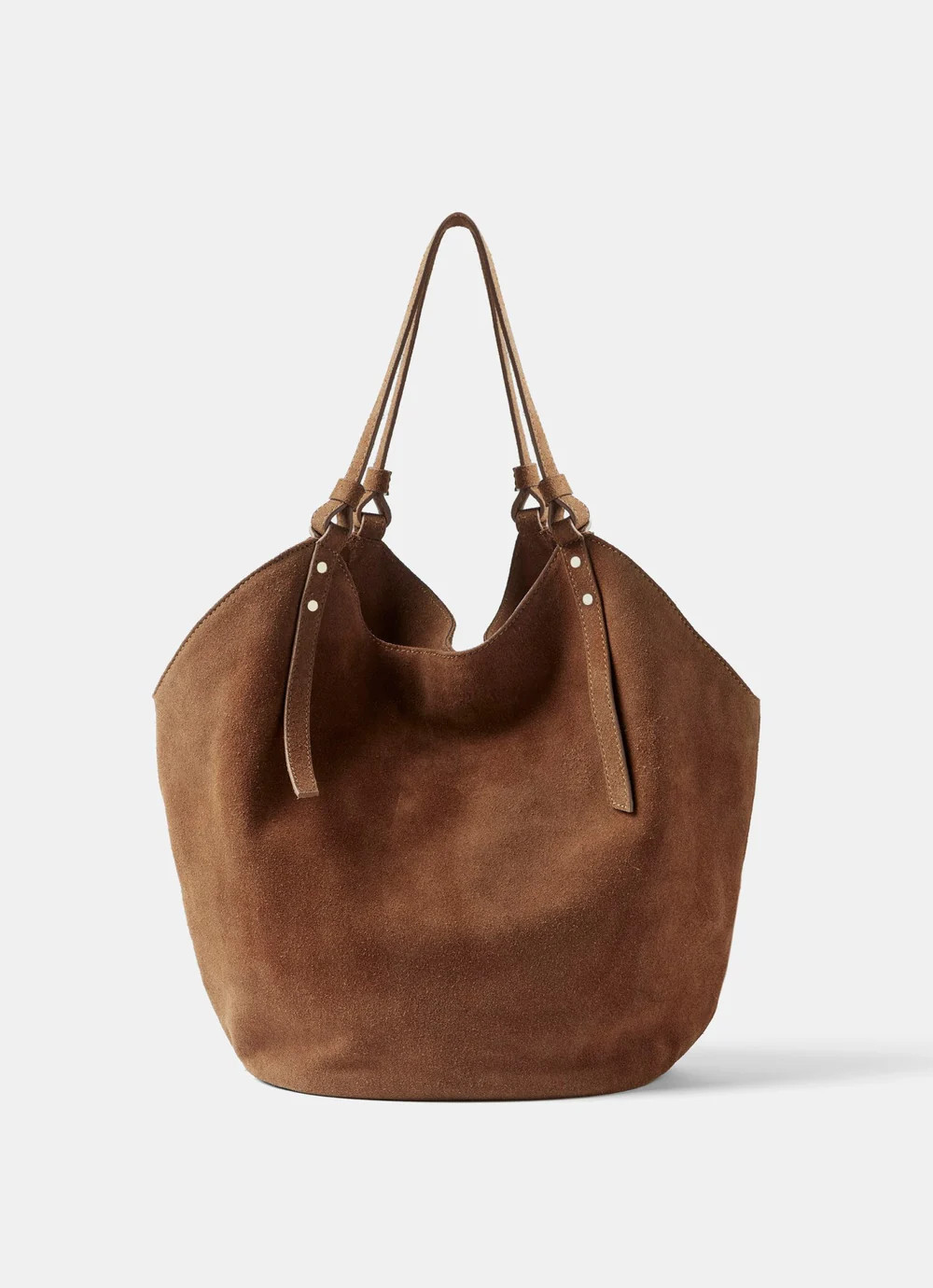 Tan Suede Shoulder Bag | Mint Velvet