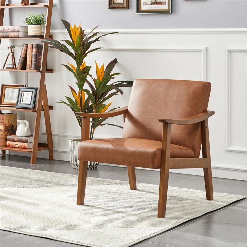 Fiontan Vegan Leather Armchair | Wayfair North America