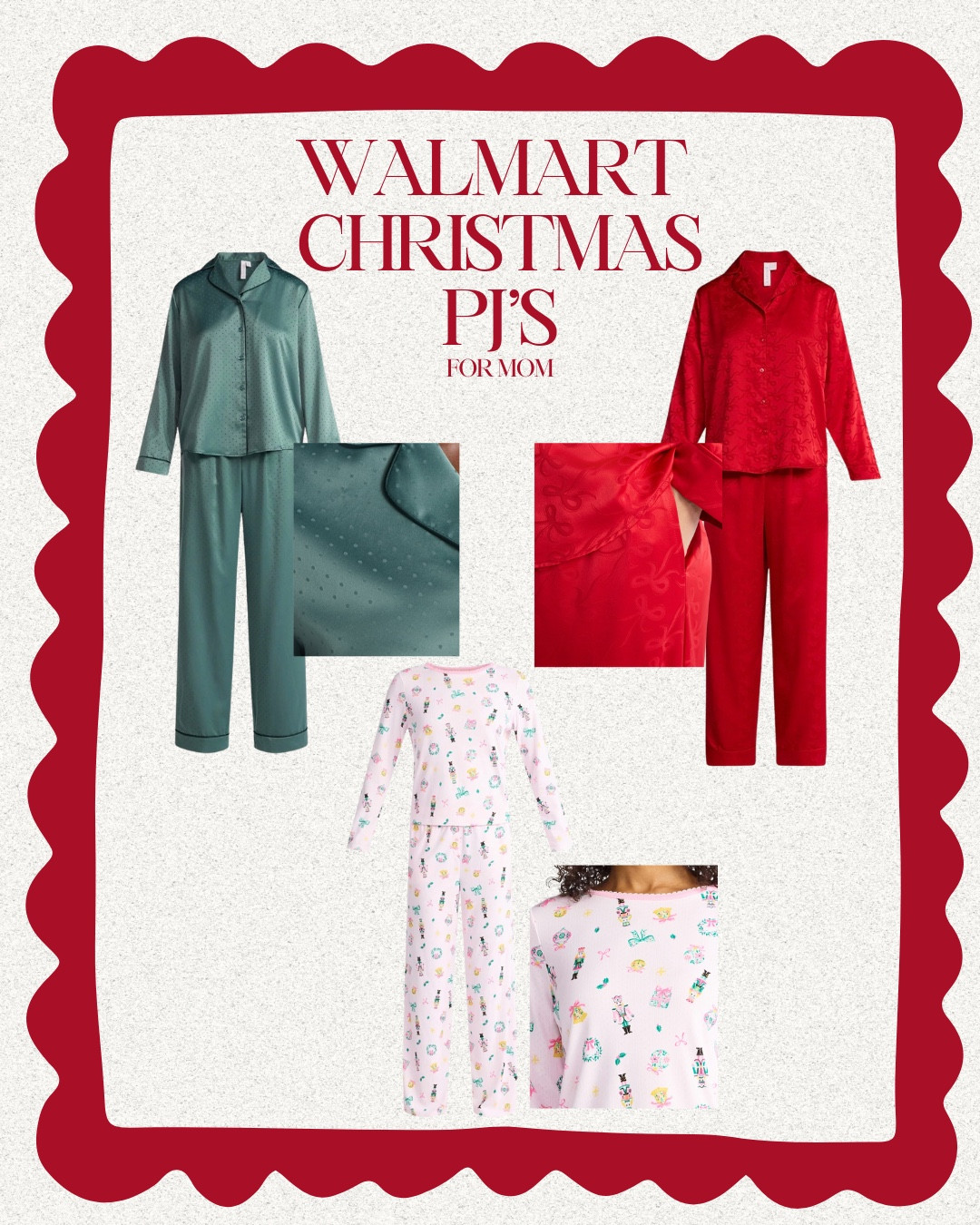 Holiday Christmas PJ’s for mom from Walmart! I love the little details in these and that they could even be worn after Christmas! 

#LTKHoliday #LTKFamily #LTKSeasonal
